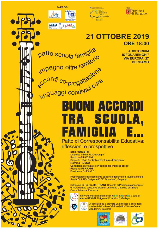 EVENTO: Patto di corresponsabilità educativa: riflessioni e prospettive (lunedì 21 ottobre 2019)